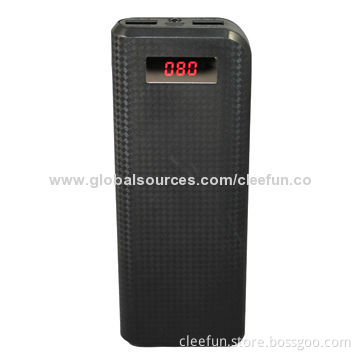 Double USB ports Portable Mobile Phone Charger for iPad and for iPhone, with Digital Screen